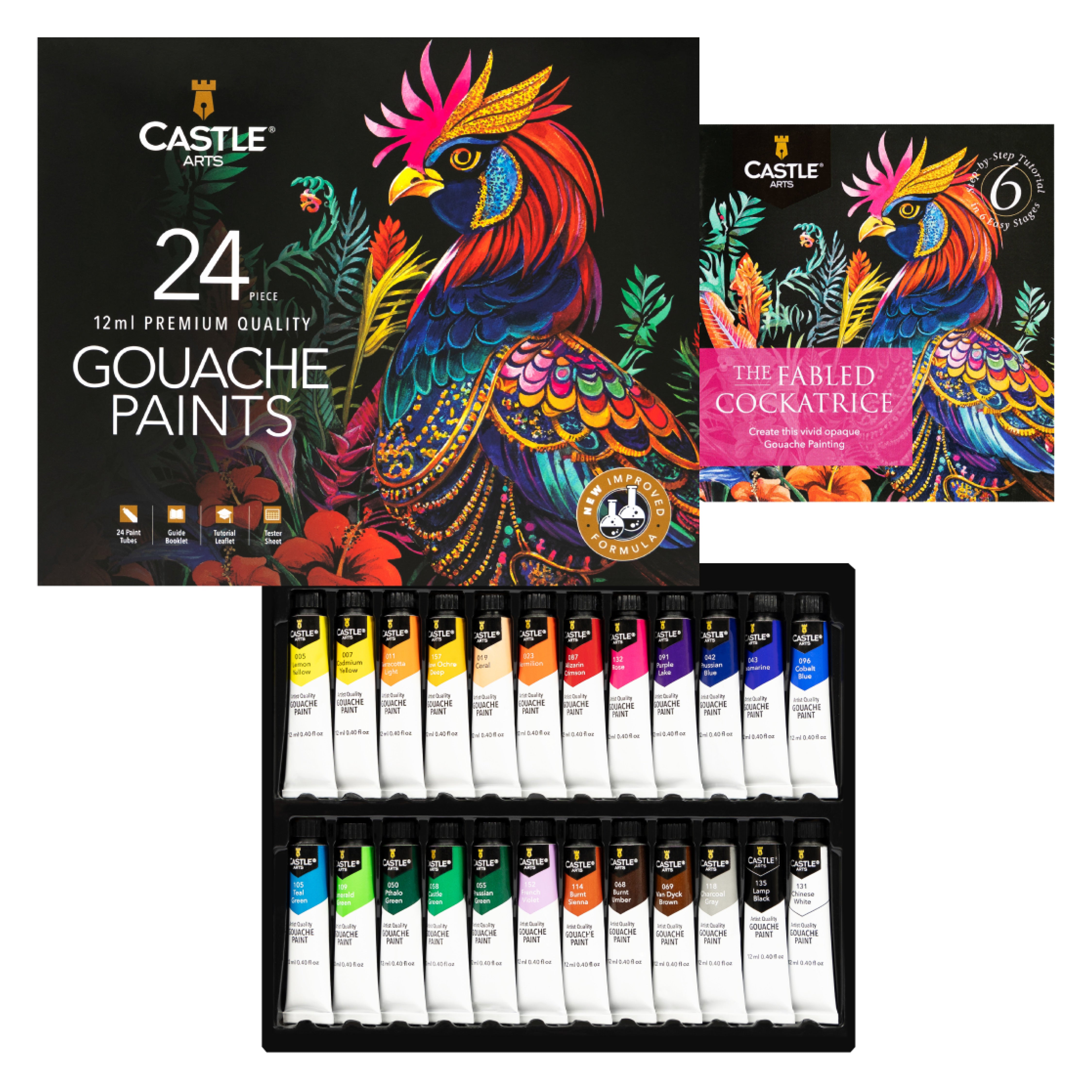24 -teilige Gouache -Lackierung Set