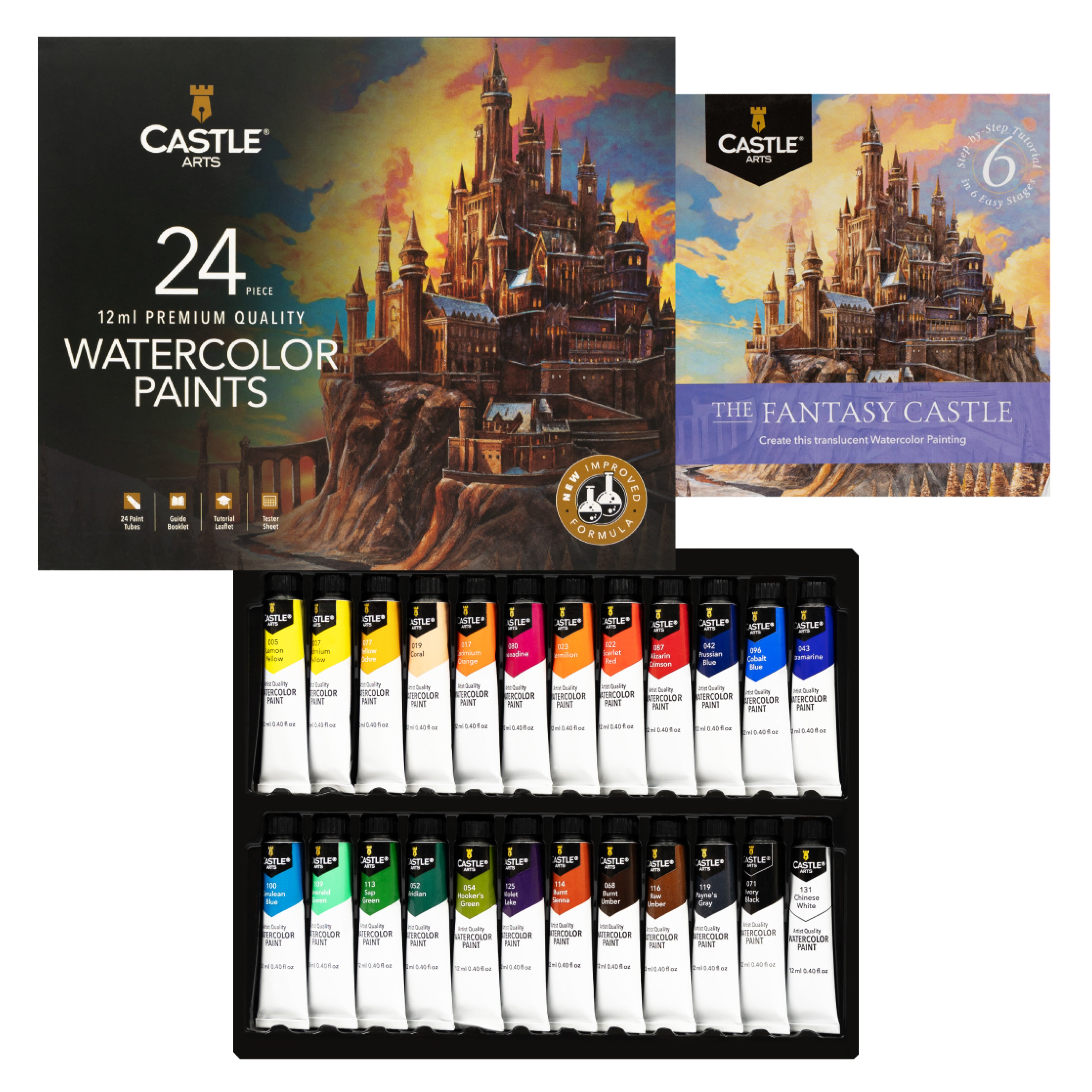 24 Teiliges Aquarellfarben Set
