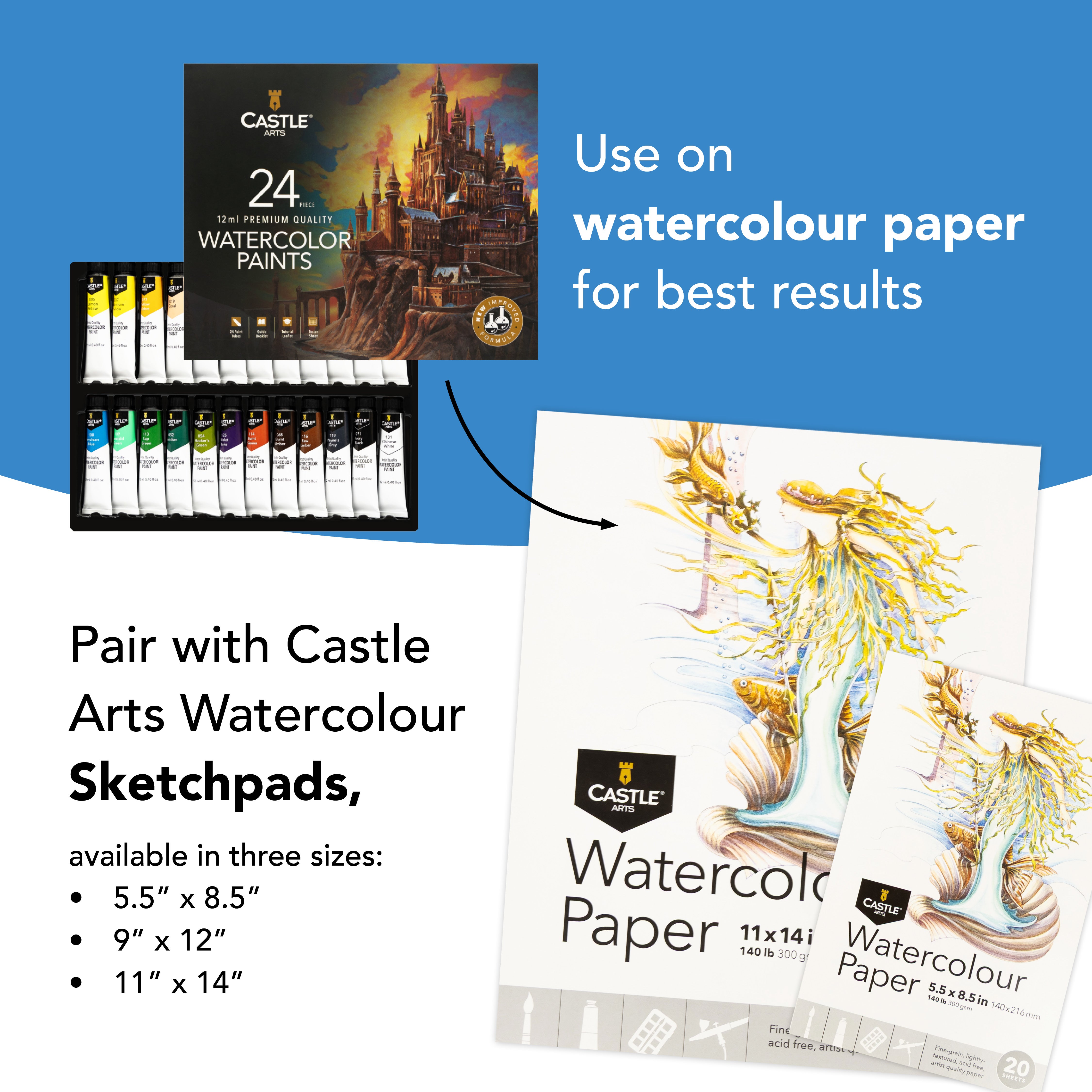 24 Teiliges Aquarellfarben Set