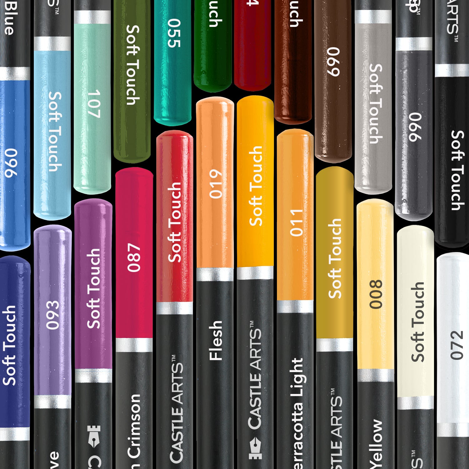 Ensemble de crayons de couleur botticelli 24 pièces dans l'étin d'affichage