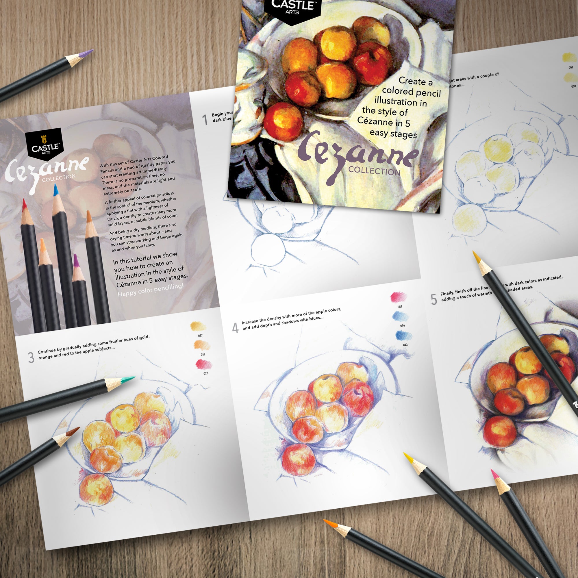 Ensemble de crayons de couleur Cezanne 24 pièces dans l'étin d'affichage