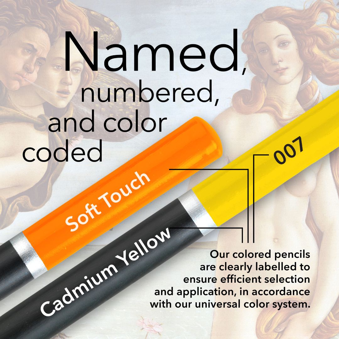 Ensemble de crayons de couleur botticelli 24 pièces dans l'étin d'affichage