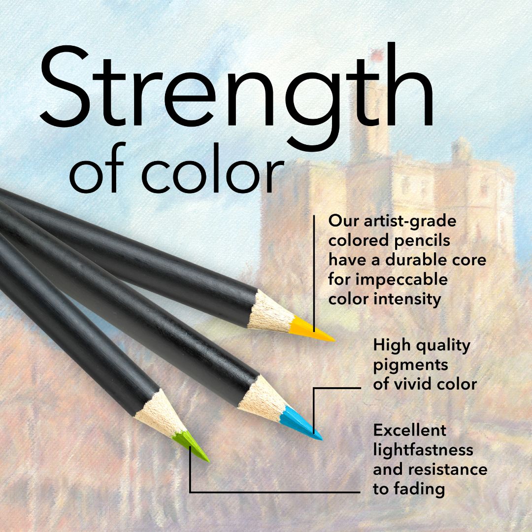 Des crayons de couleur paysage 24 pièces ensemble dans l'étin