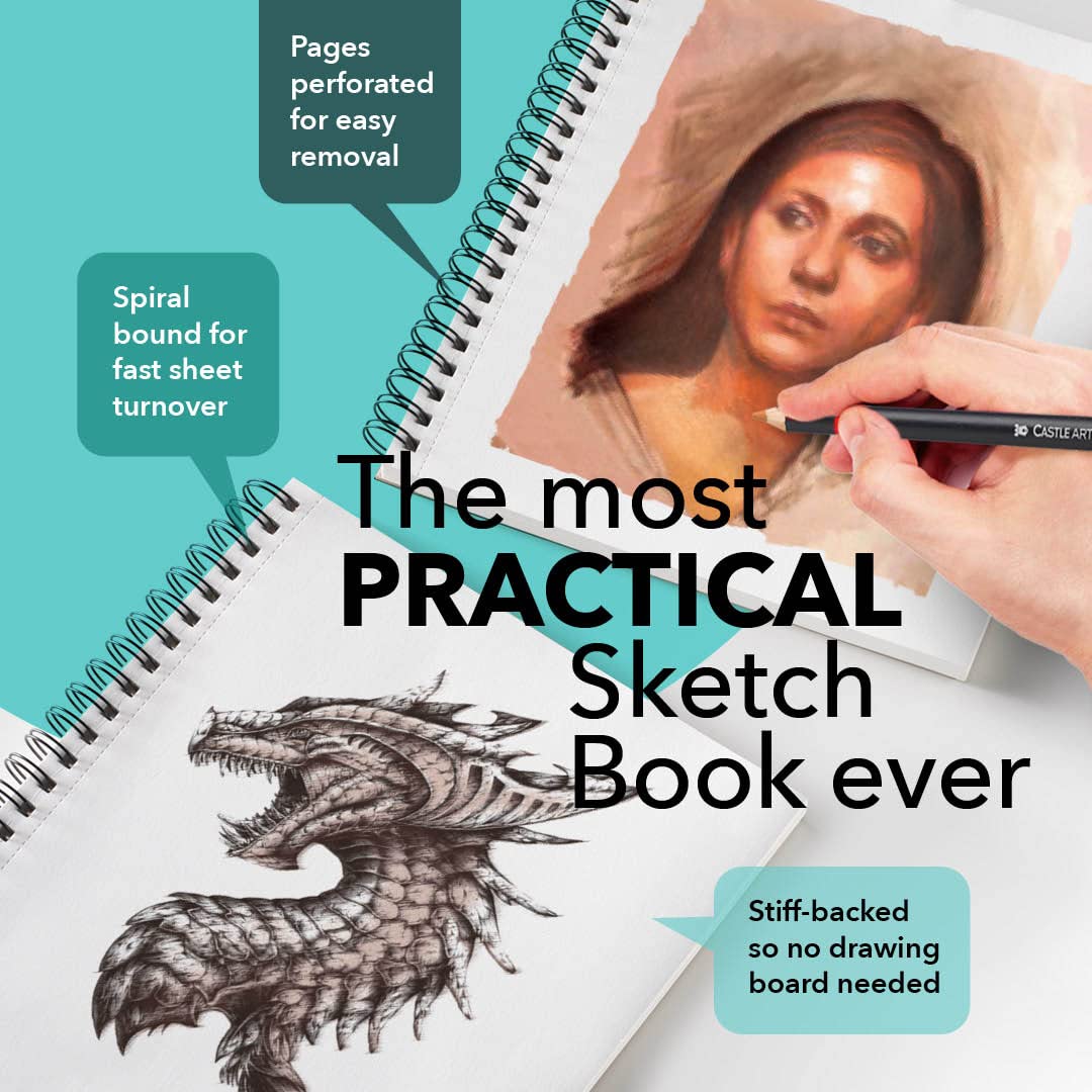 200 Seiten Sketchbook Double Pack 9 "x 12"