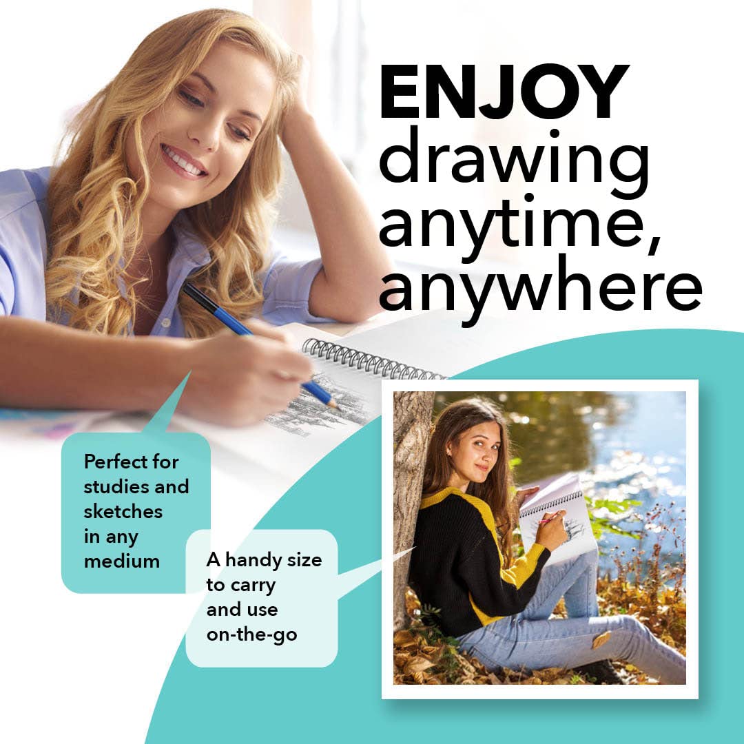 200 Seiten Sketchbook Double Pack 9 "x 12"