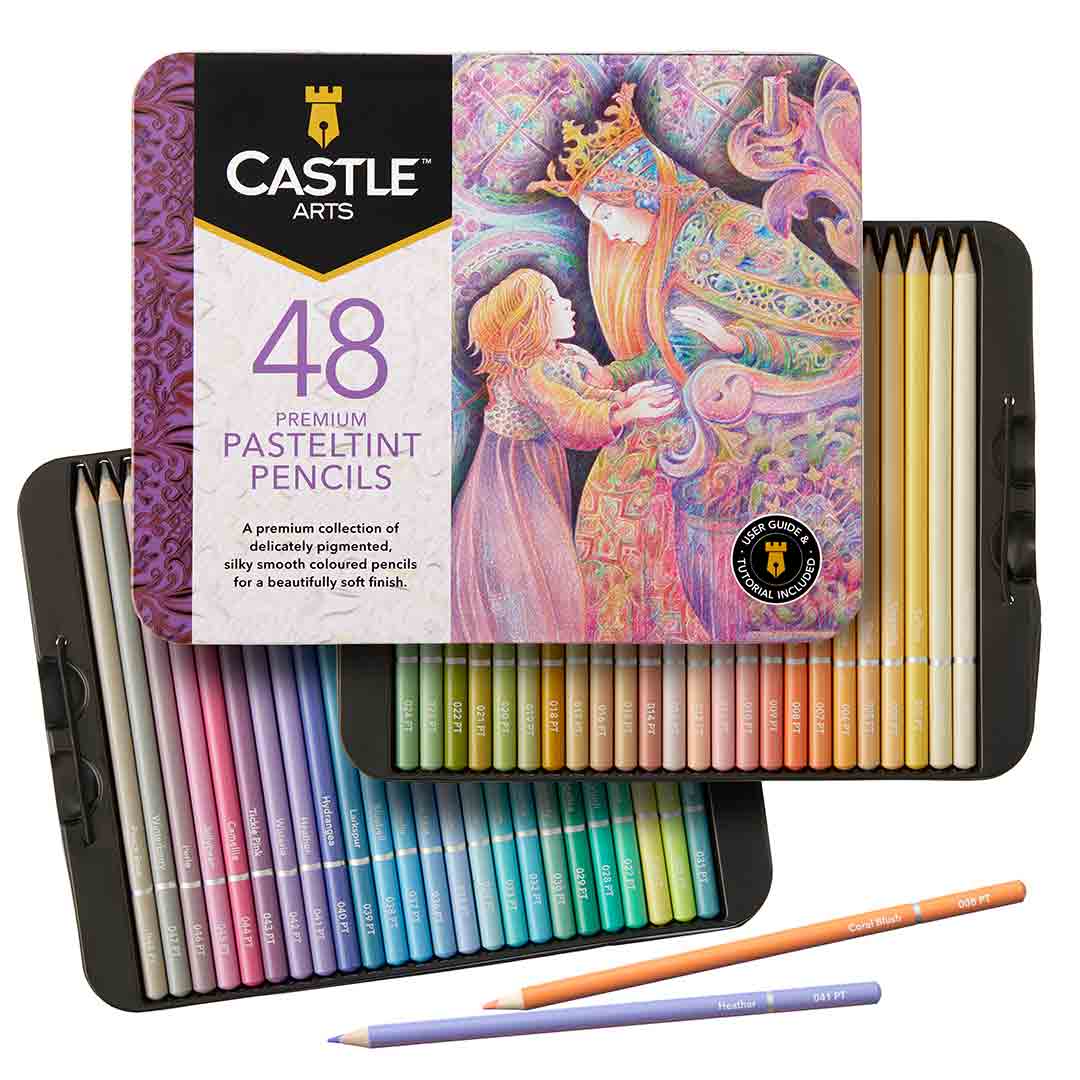 48 pièces PASTEL TINT COLORD CURS SET dans l'affichage de l'étain