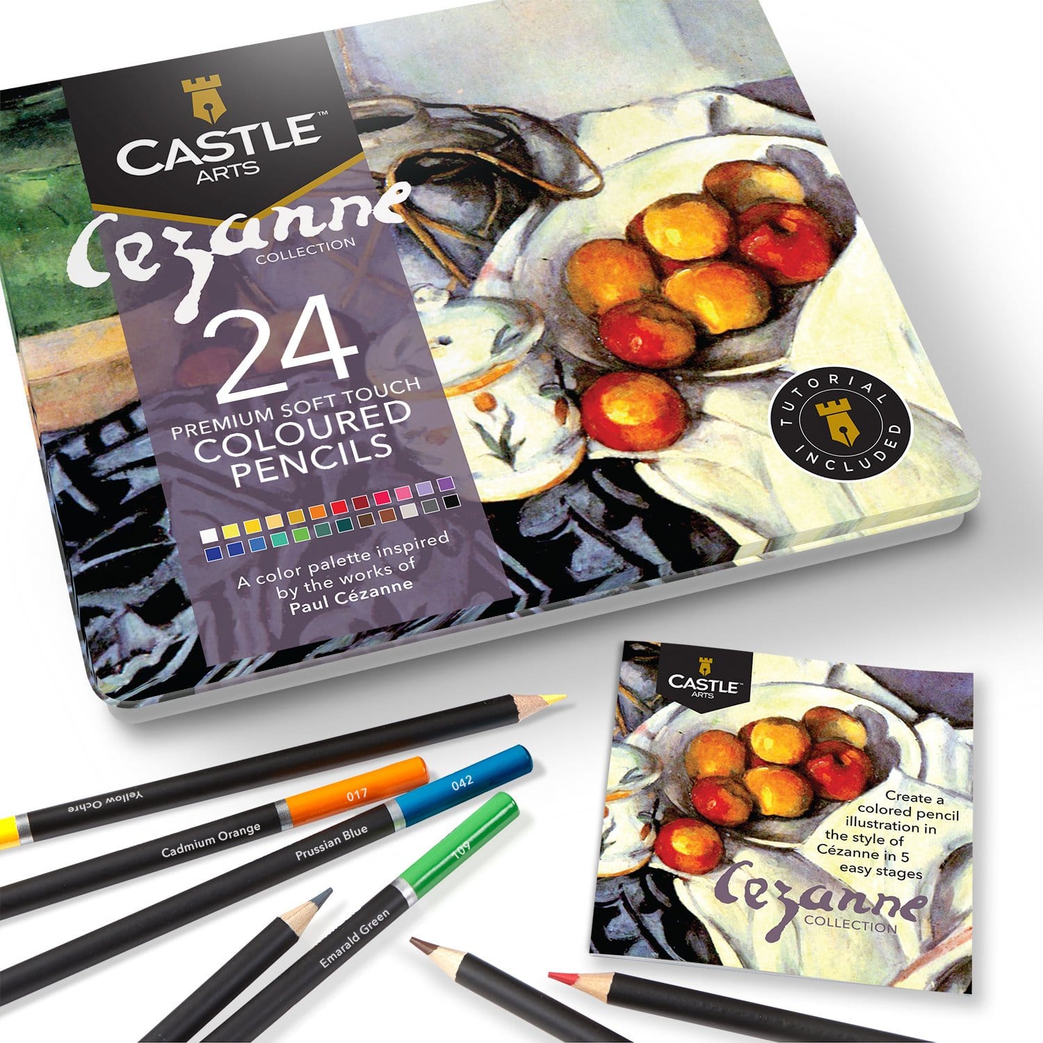 Ensemble de crayons de couleur Cezanne 24 pièces dans l'étin d'affichage