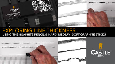 Wie man dicke und dünne Linien mit Graphitstiften und -stäbchen zeichnet