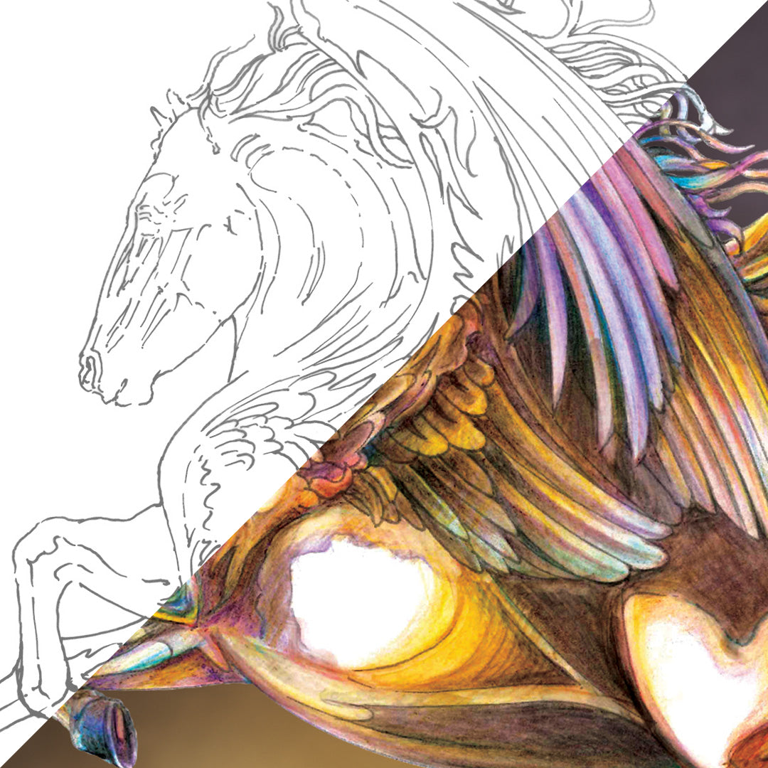 Pegasus | 120 Piece Watercolour Pencil Set in Zip Up Case