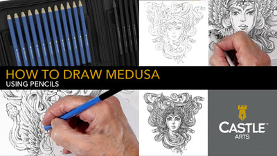 Wie man Medusa symmetrisch mit Graphitstiften zeichnet