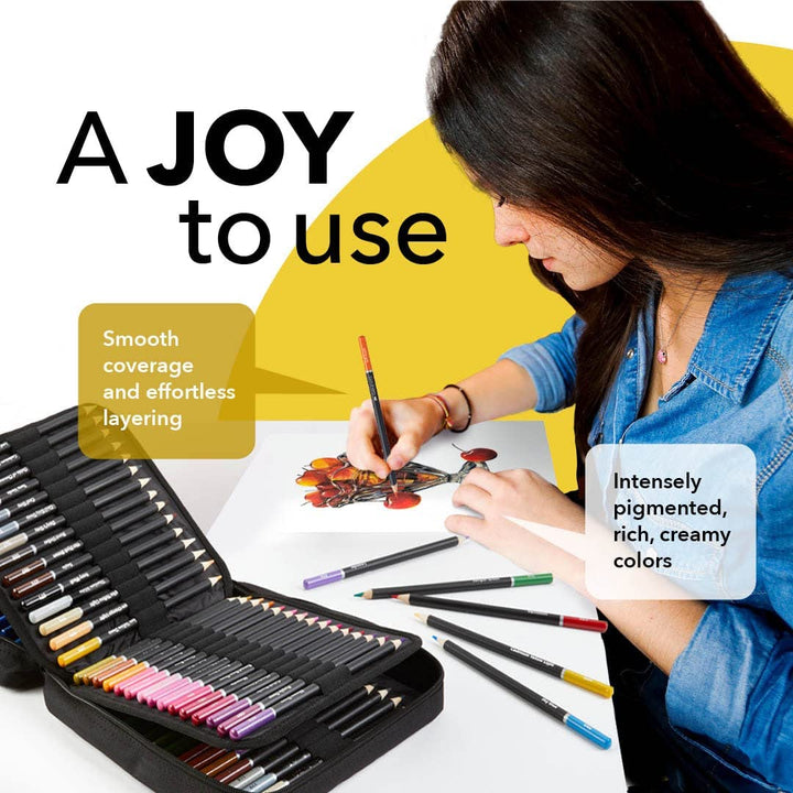 170 Piece Coloured & Pasteltint Pencils in Zip Cases Artist Bundle