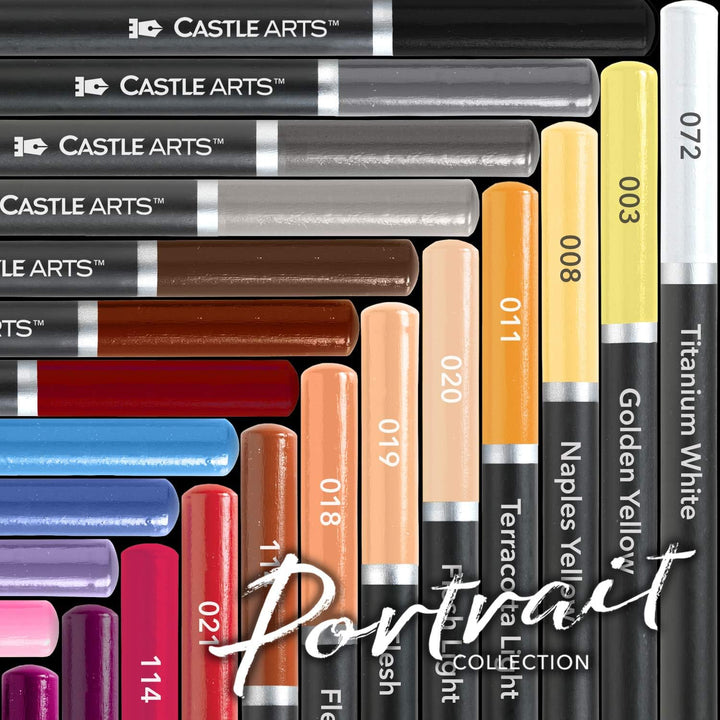 48 Teiliges Buntstift Palettenpaket mit Portrait und Seascape