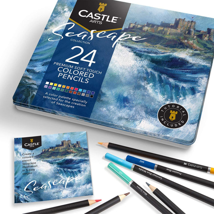 48 Piece Portrait & Seascape Coloured Pencils Palette Bundle