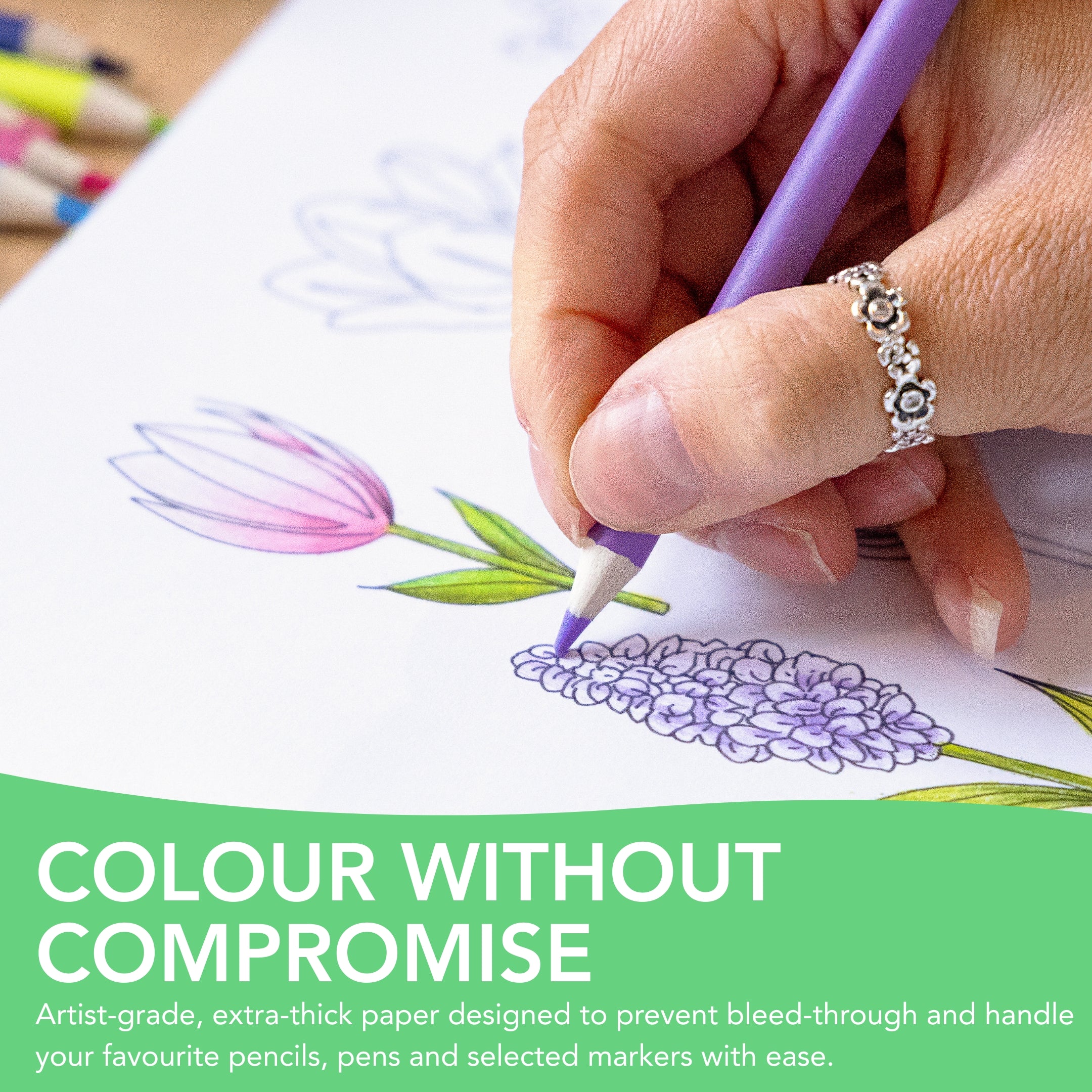 72-seitiges Frühlings-Malbuch