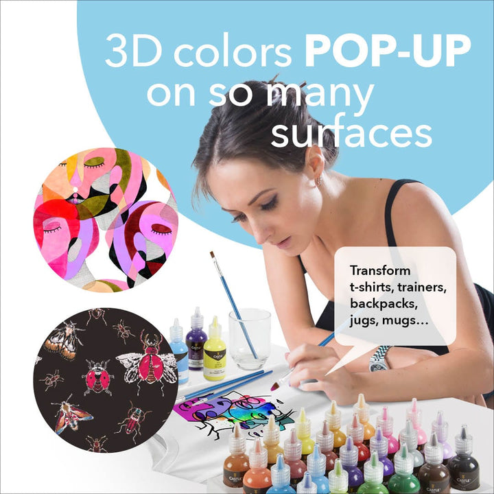 24 Teiliges 3D Stofffarben Set