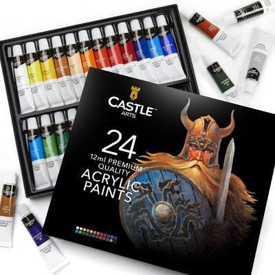 24 Teiliges Acrylfarben Set